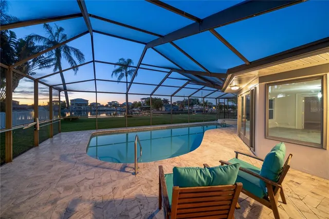 a outdoor view with a sitting space