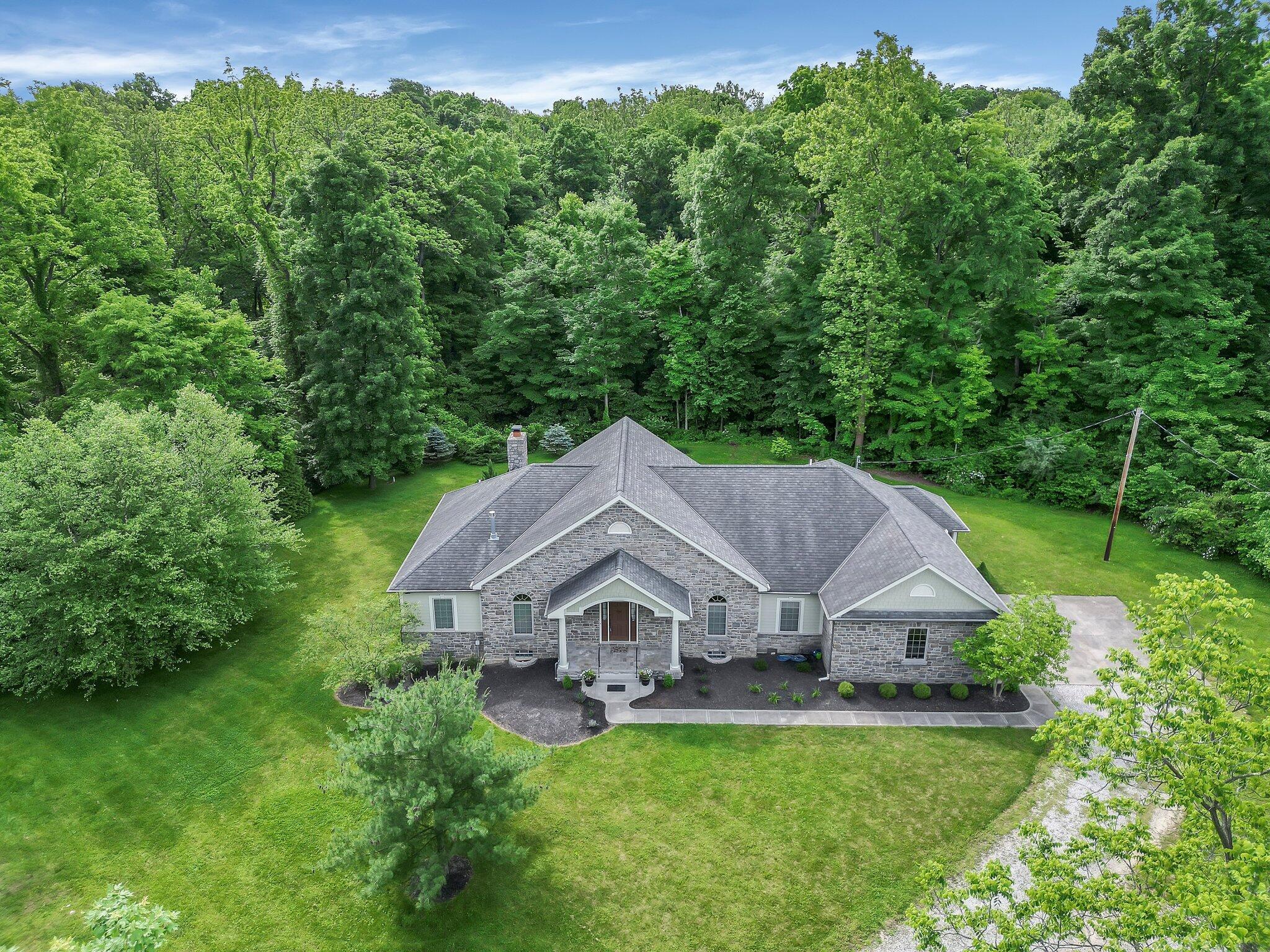 8853 National Road Southwest Etna, OH 43062 - Photo 1 of 43 AERIAL FRONT VIEW