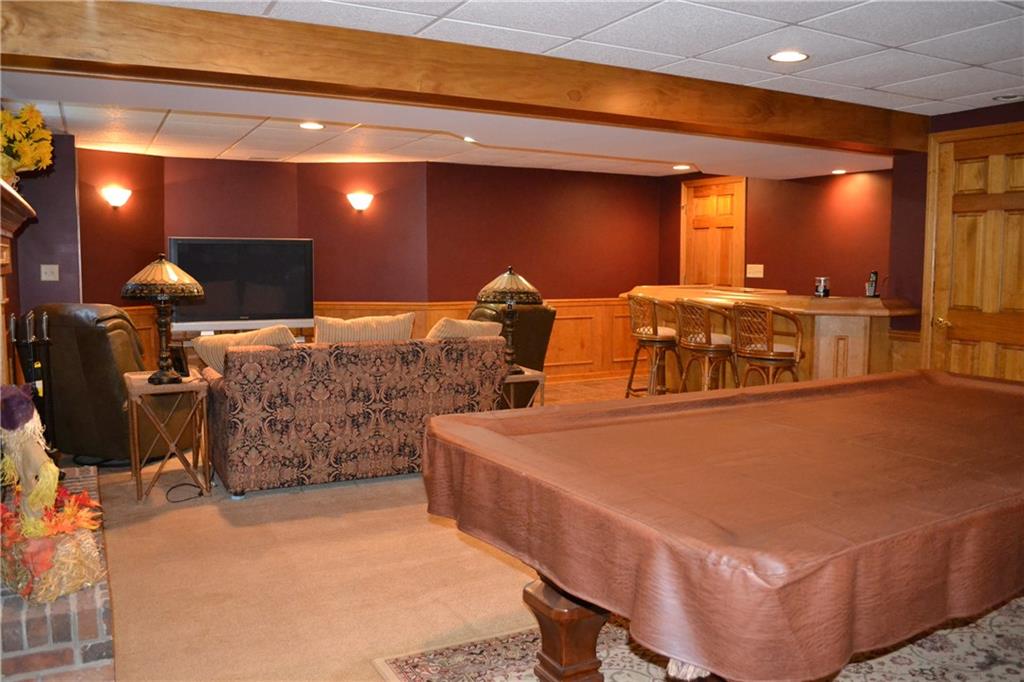 5808 Claridge Road Murrysville, PA 15632 - Photo 17 of 25 Huge finished game room includes a full bath with shower.