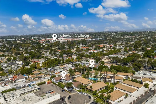 an aerial view of a city