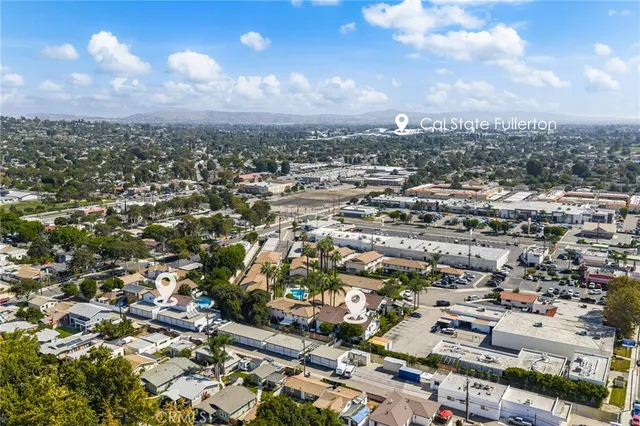 an aerial view of multiple house