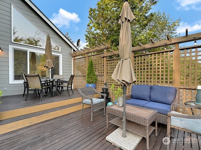 a outdoor living space with furniture