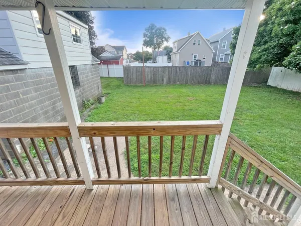 a view of a deck
