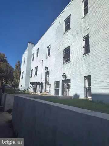 a view of a building from a balcony