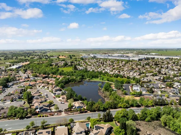 an aerial view of a city