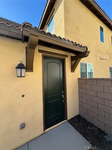 a view of a wooden door