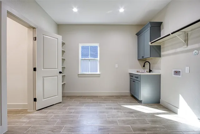 wooden floor & windows in a room
