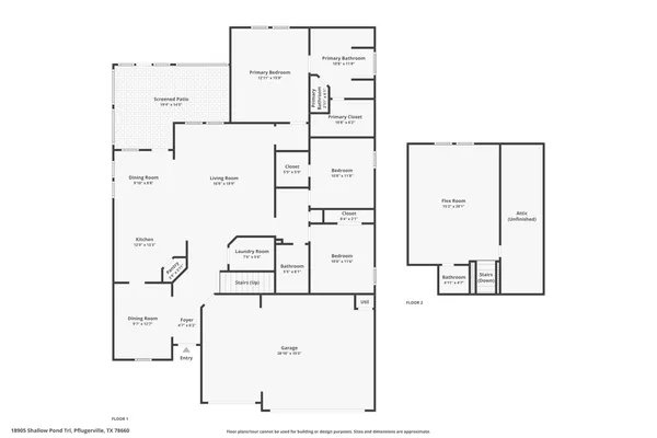 $459,500 | 18905 Shallow Pond Trail, Pflugerville, TX 78660