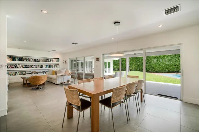 a view of a dining room and livingroom