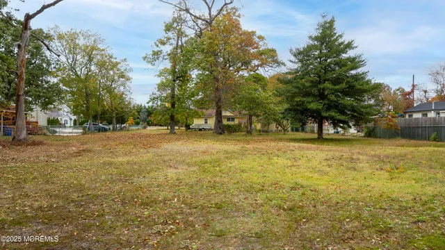 a view of yard with trees