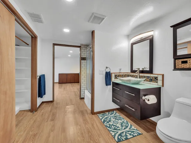 a room with a washer and dryer