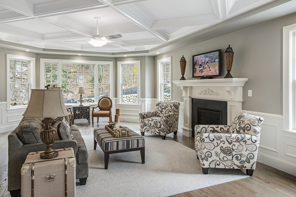 6 Johnson Road Winchester, MA 01890 - Photo 7 of 30 a living room with furniture and a fireplace