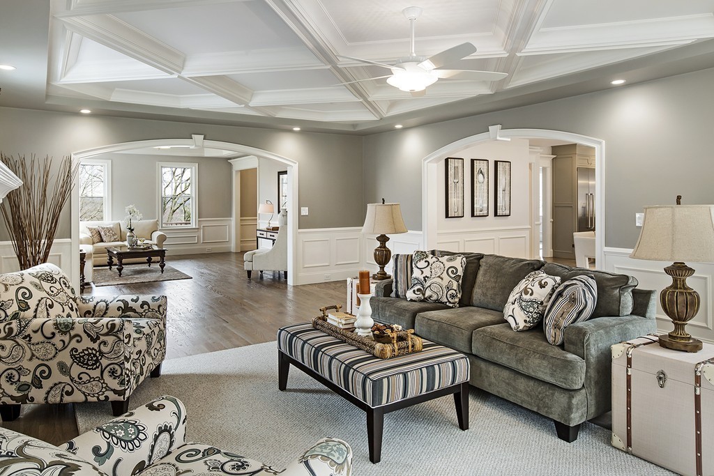 6 Johnson Road Winchester, MA 01890 - Photo 8 of 30 a living room with furniture and a large mirror