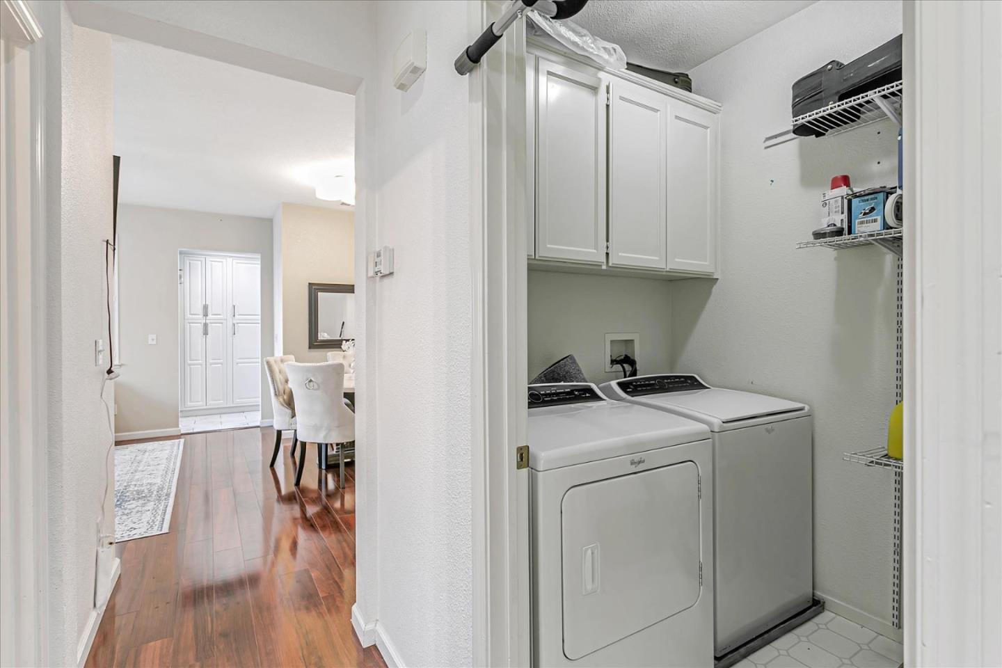 3657 Jasmine Circle San Jose, CA 95135 - Photo 26 of 62 a view of a storage & utility room with wooden floor
