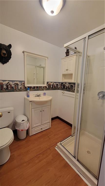 1245 Blacks Hill Road Boswell, PA 15531 - Photo 26 of 48 a bathroom with a granite countertop sink toilet and shower