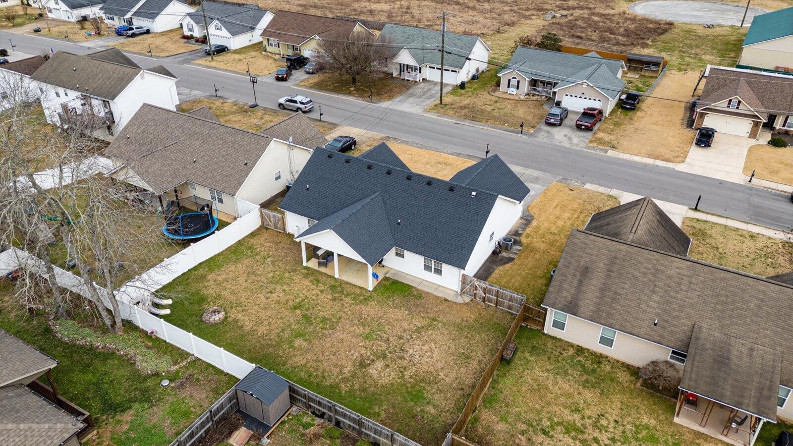792 Colony Circle Fort Oglethorpe, GA 30742 - Photo 34 of 36 an aerial view of residential houses with outdoor space