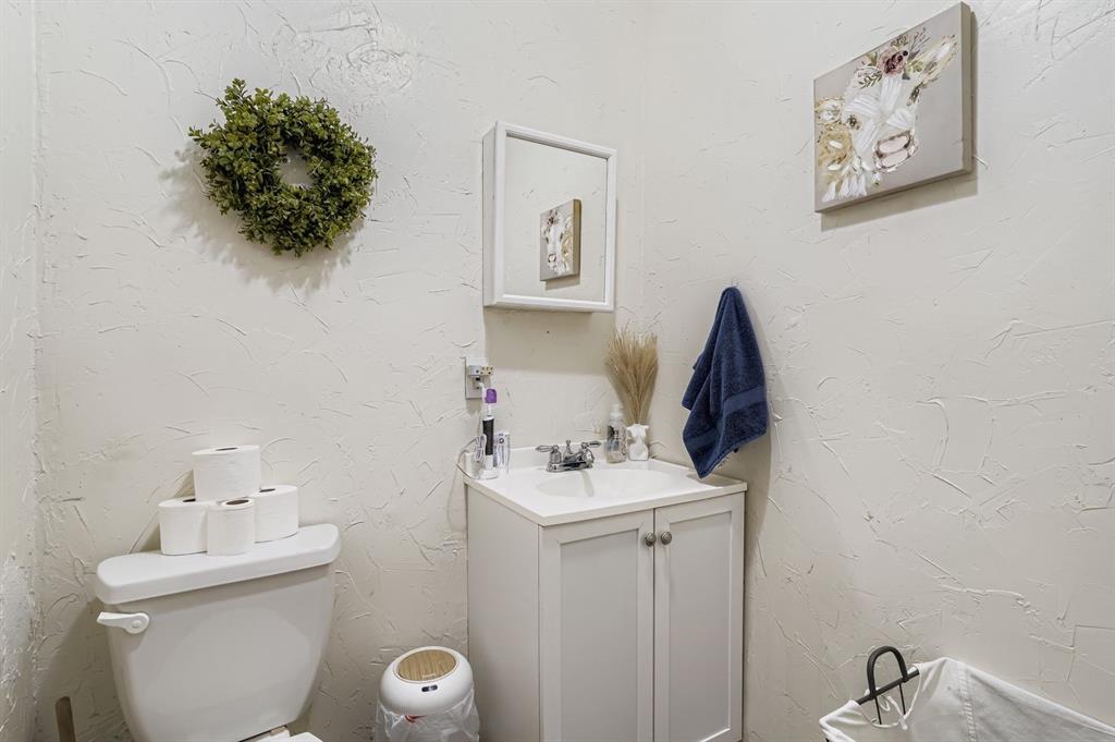 1305 Hutchins Lane Springtown, TX 76082 - Photo 10 of 23 a bathroom with a sink toilet and a mirror