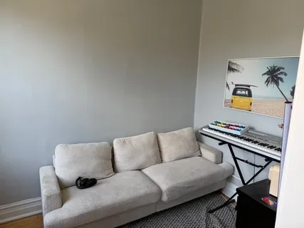 a living room with a couch