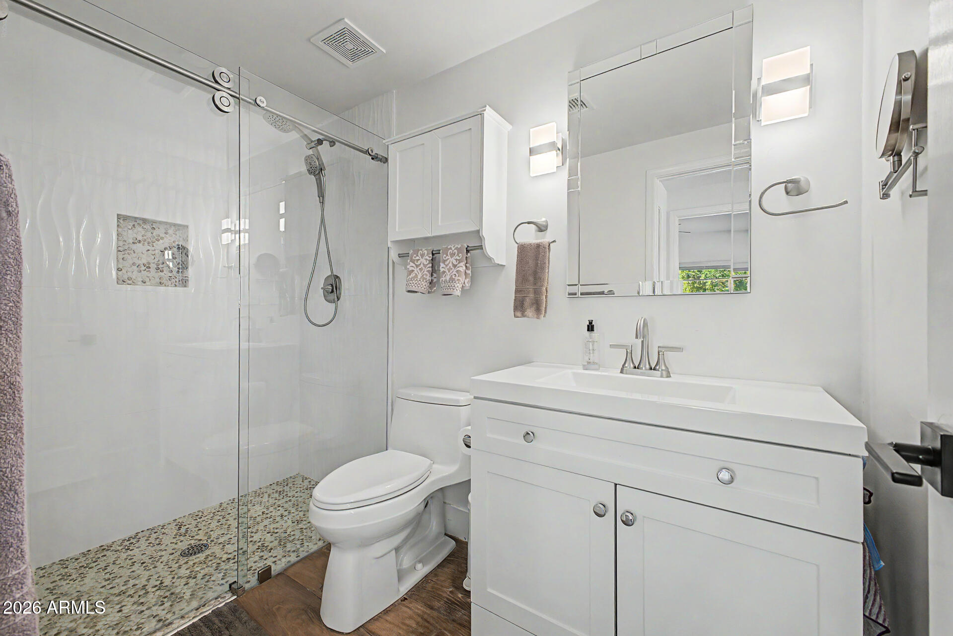 1434 West Key Harbor Drive Gilbert, AZ 85233 - Photo 83 of 144 a bathroom with a sink toilet and shower