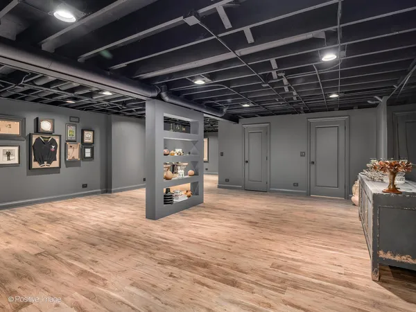 a view of room with furniture and storage
