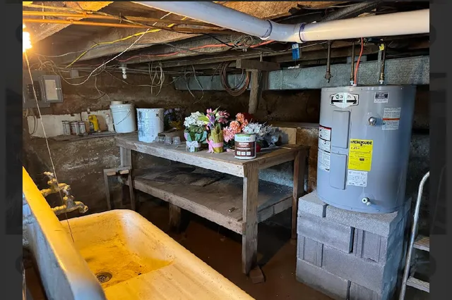 a view of outdoor kitchen and outdoor seating