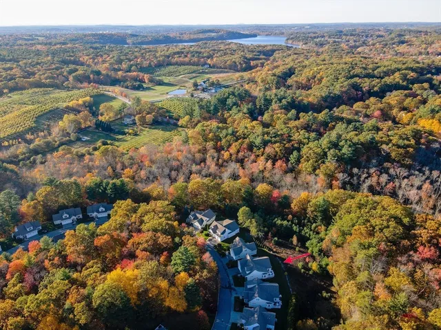 an aerial view of multiple house