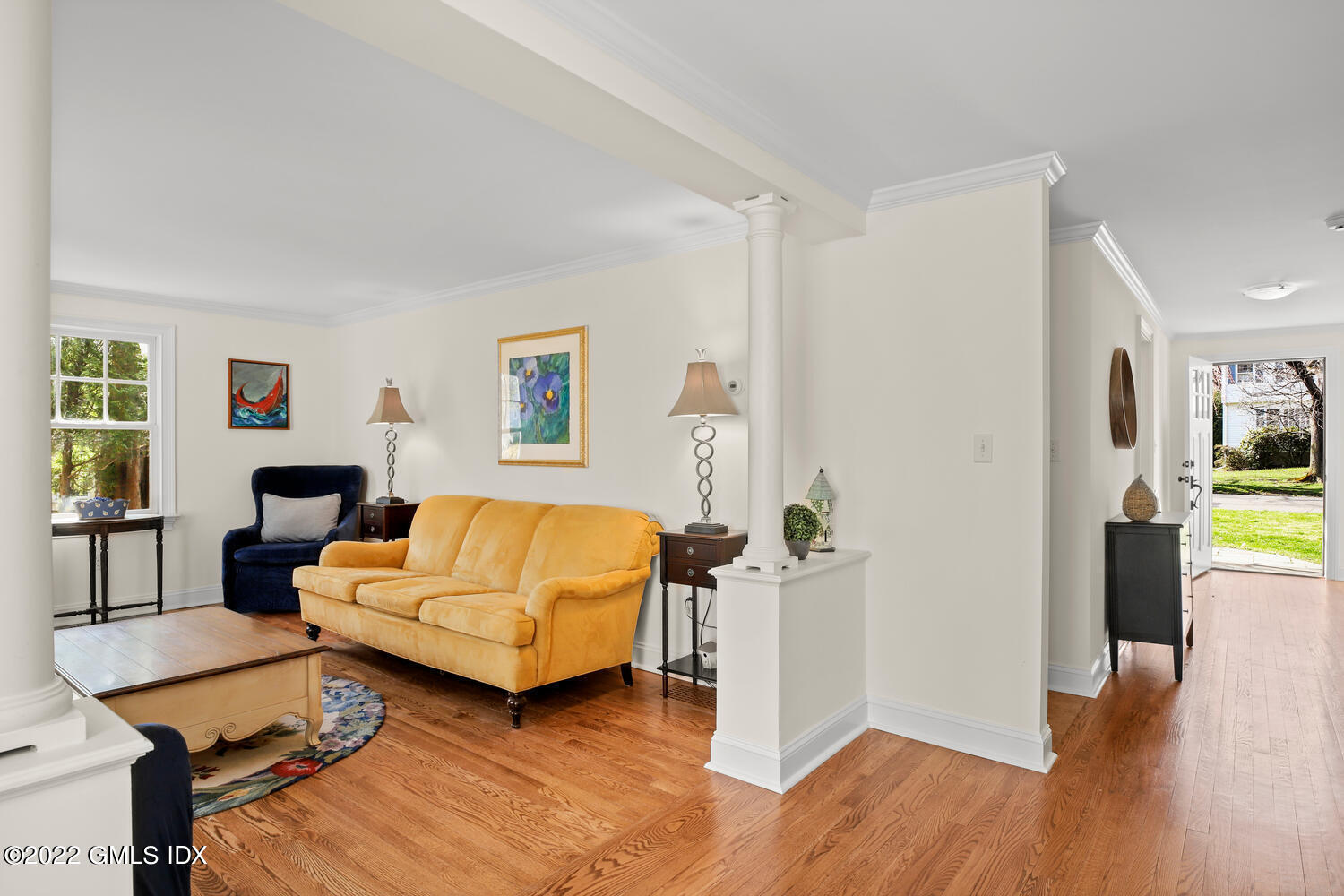 4 Rainbow Drive Riverside, CT 06878 - Photo 6 of 59 a living room with furniture and a wooden floor