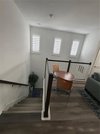 a view of entryway with livingroom and furniture