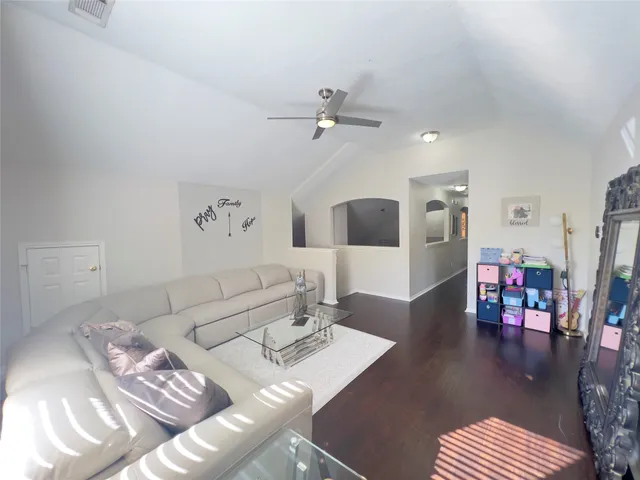 a view of a hallway with workspace