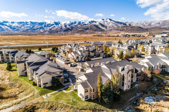 900 Bitner Road, Unit M 17 Park City, UT 84098 - Photo 29 of 29 Aerial perspective of suburban area featuring a mountain backdrop