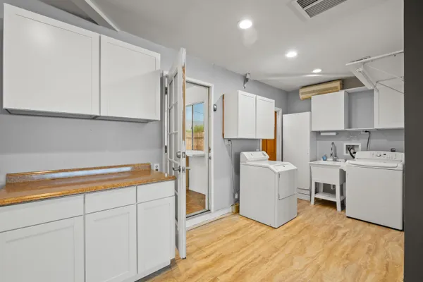 a room with storage and utility