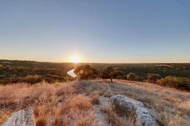 a view of an outdoor space with mountain view