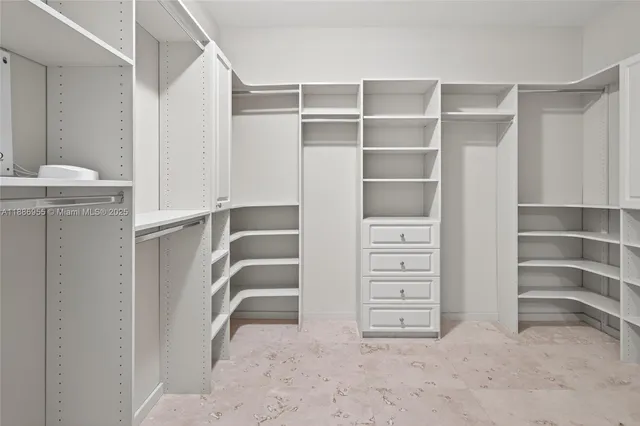 a view of room with walk in closet