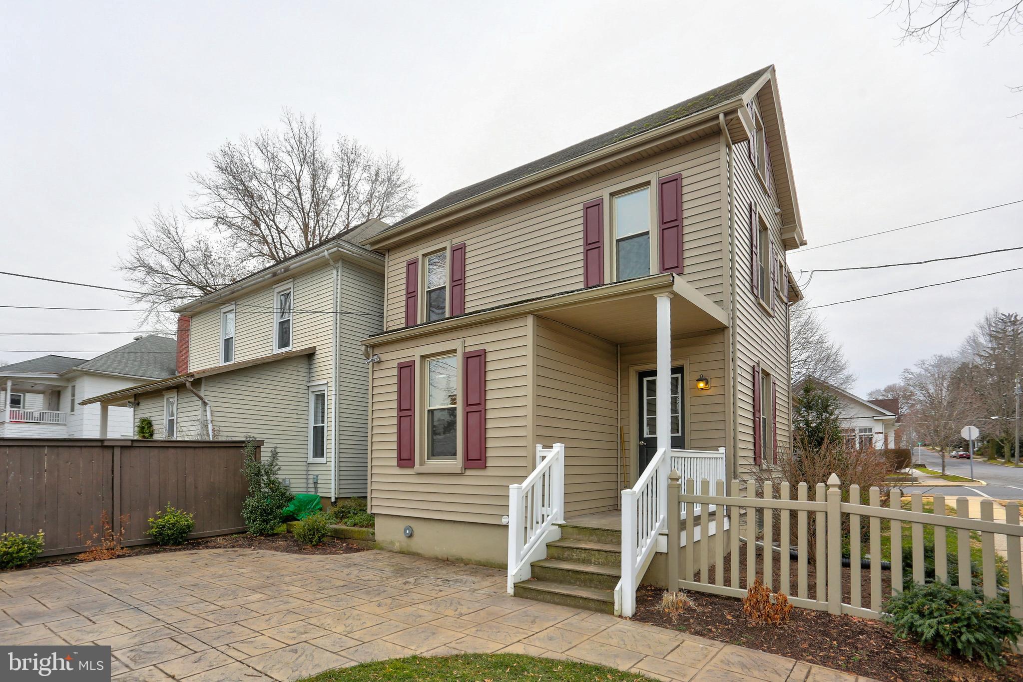 33 East 2nd Avenue Lititz, PA 17543 - Photo 35 of 59 Rear Exterior with Stamped Concrete Patio