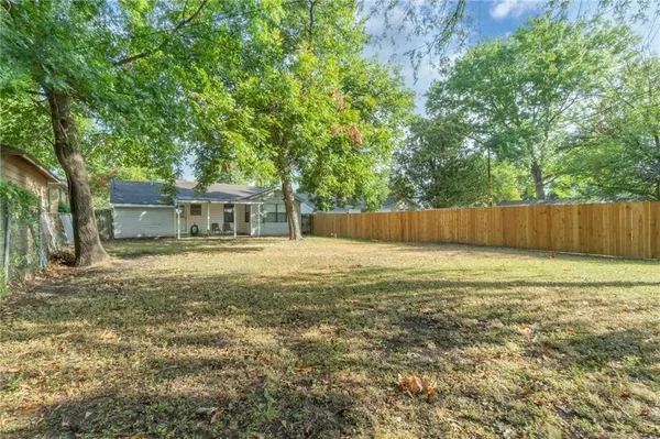 a backyard of a house