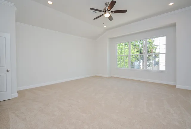 an empty room with a window