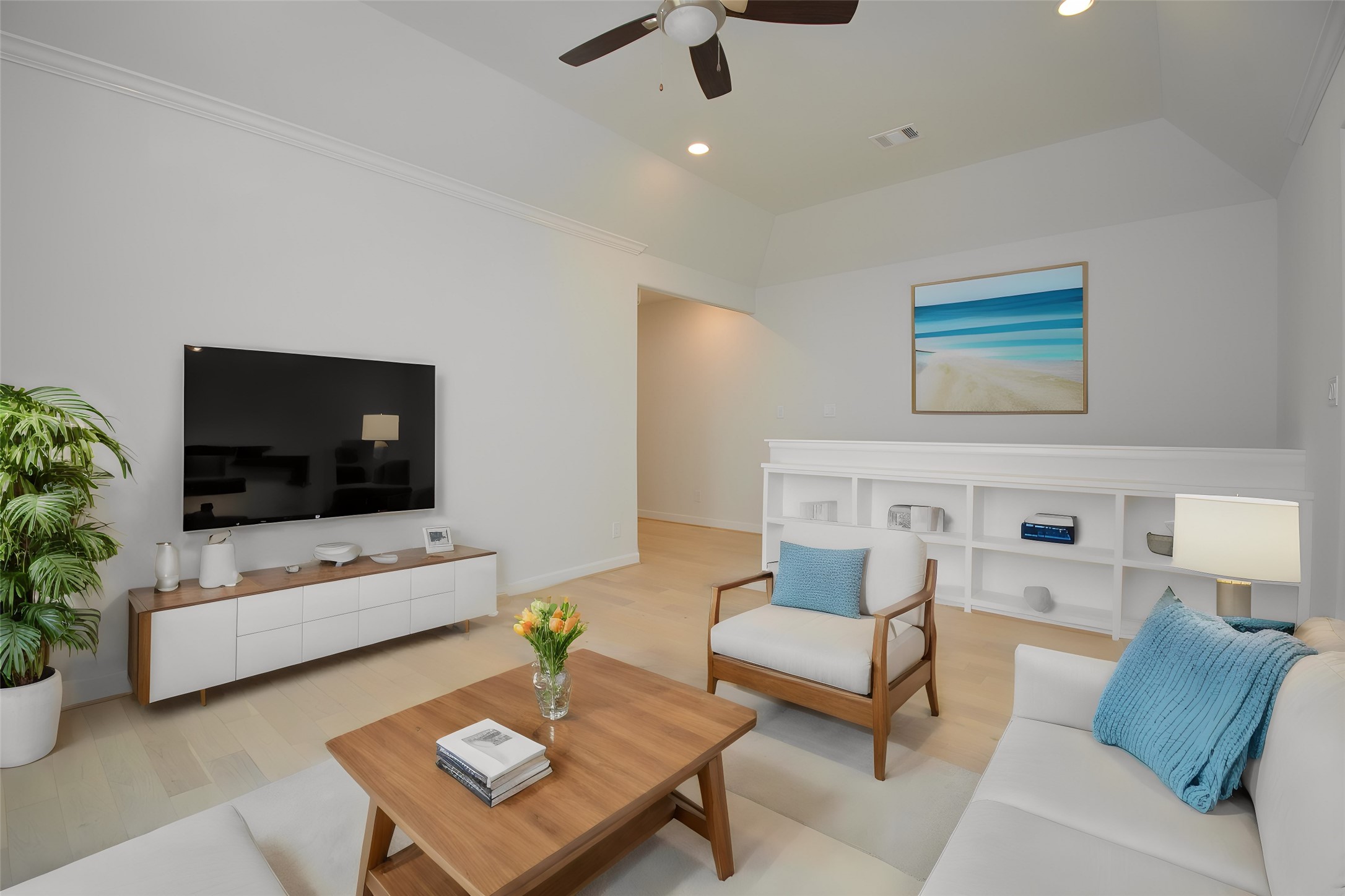 1847 Sul Ross Street Houston, TX 77098 - Photo 28 of 42 a living room with furniture and a flat screen tv