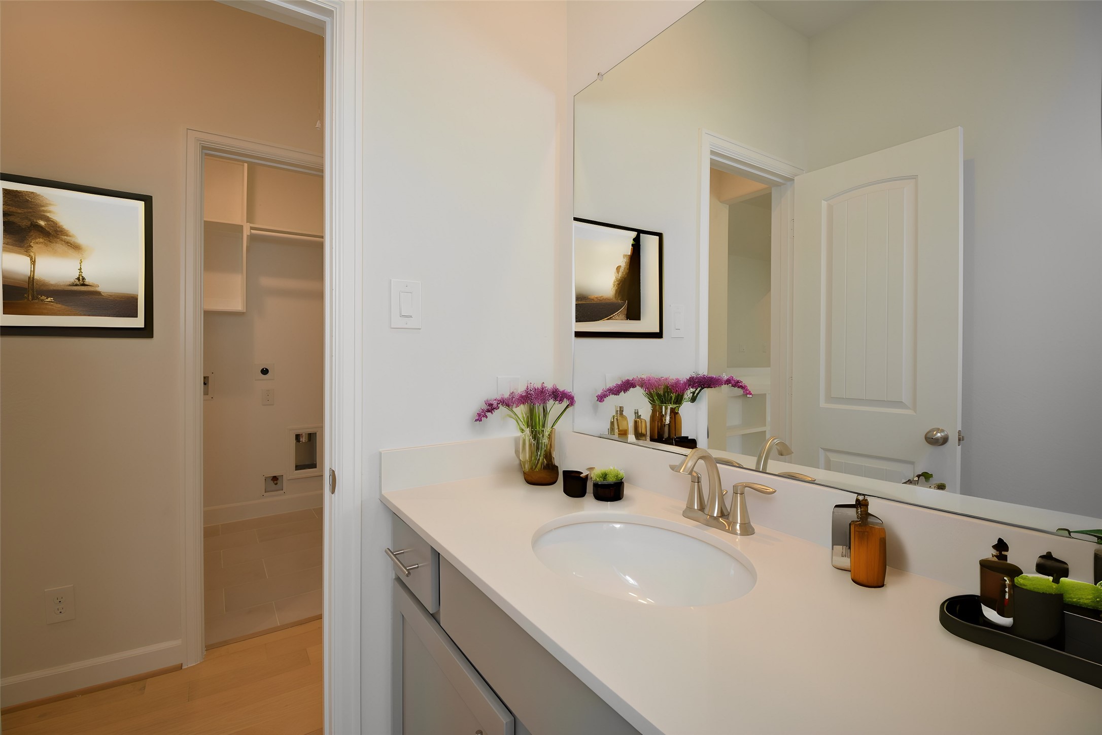 1847 Sul Ross Street Houston, TX 77098 - Photo 37 of 42 a bathroom with a sink and a mirror