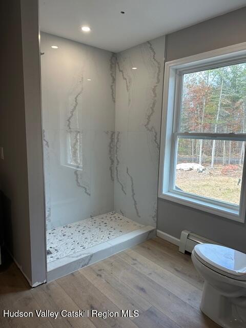 20 Olivers Way Cairo, NY 12413 - Photo 5 of 15 a bathroom with a granite countertop sink a toilet a window and shower