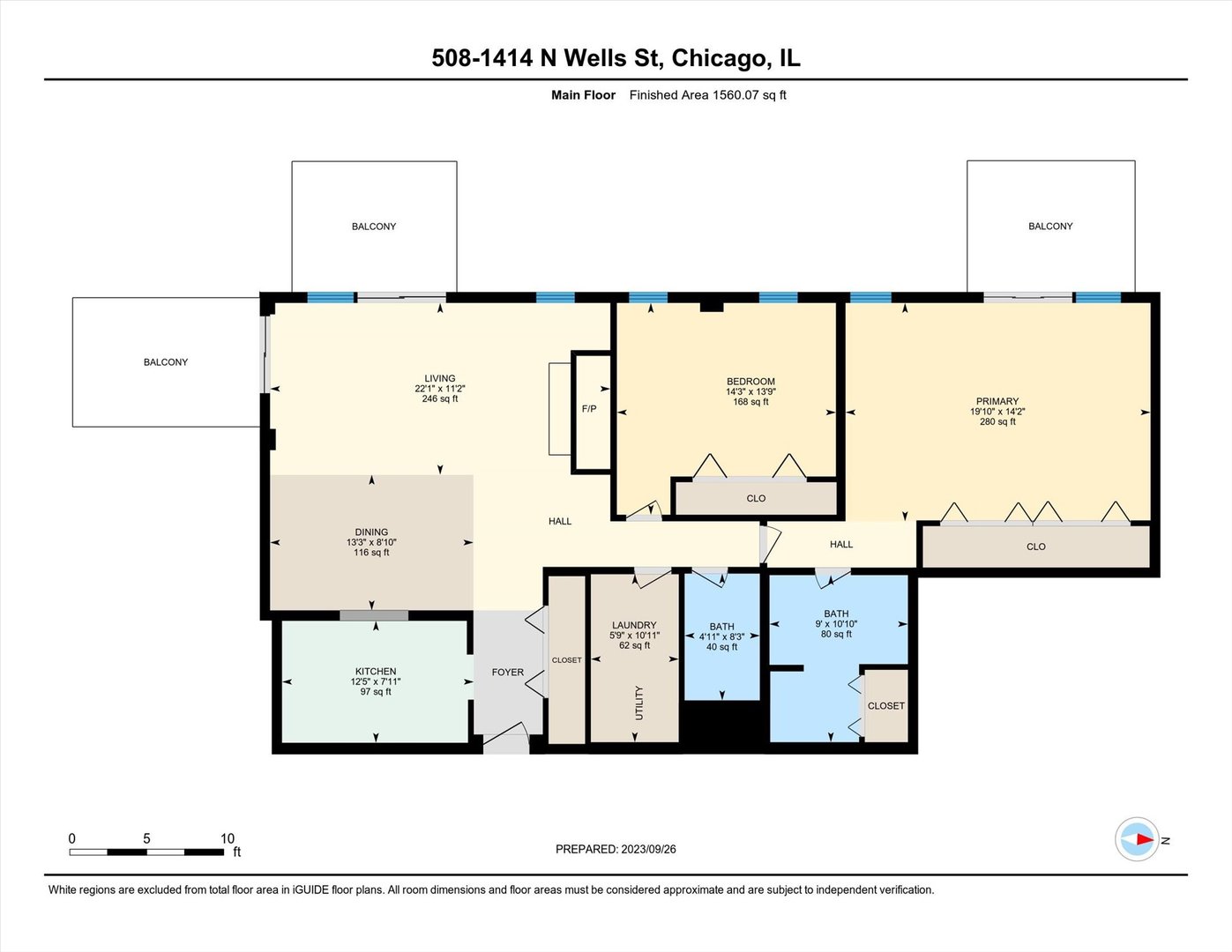 1414 North Wells Street, Unit 508 Chicago, IL 60610 - Photo 28 of 28 a picture of a floor plan