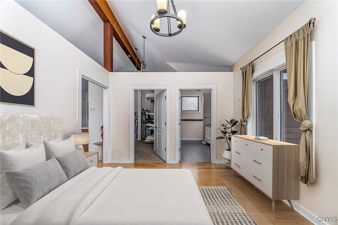 6987 Frank Long Road Pompey, NY 13078 - Photo 12 of 40 Large ensuite bedroom off apartment living room an