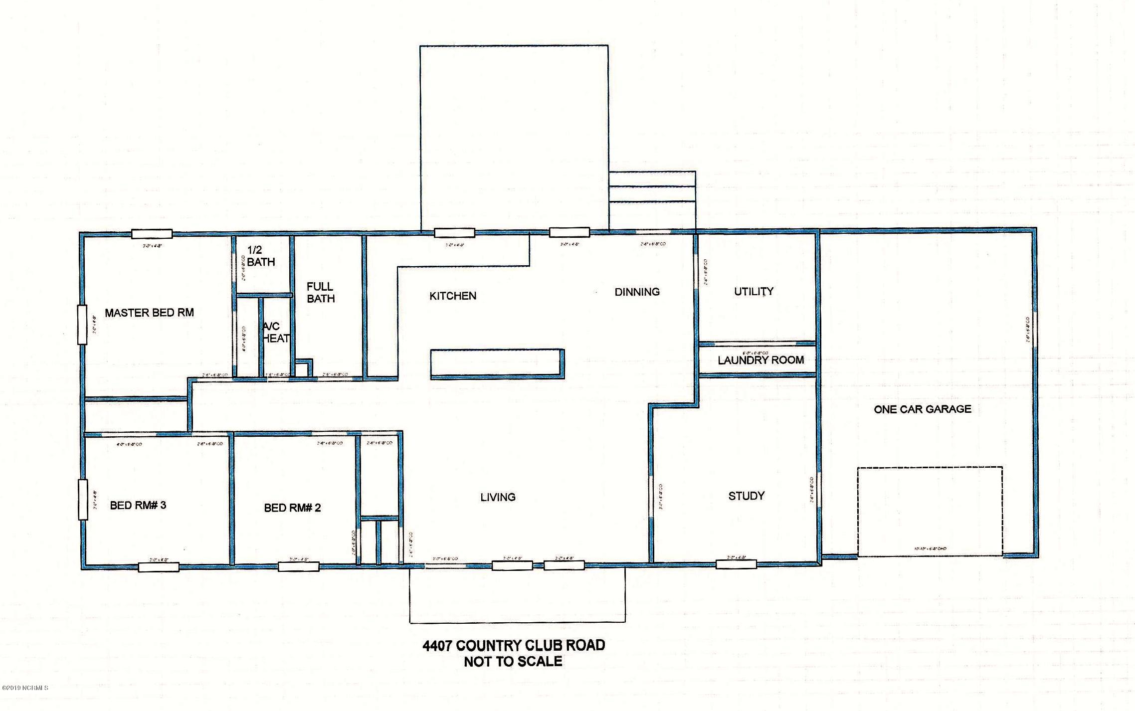 4407 Country Club Road Morehead City, NC 28557 - Photo 20 of 20 Floor Plan