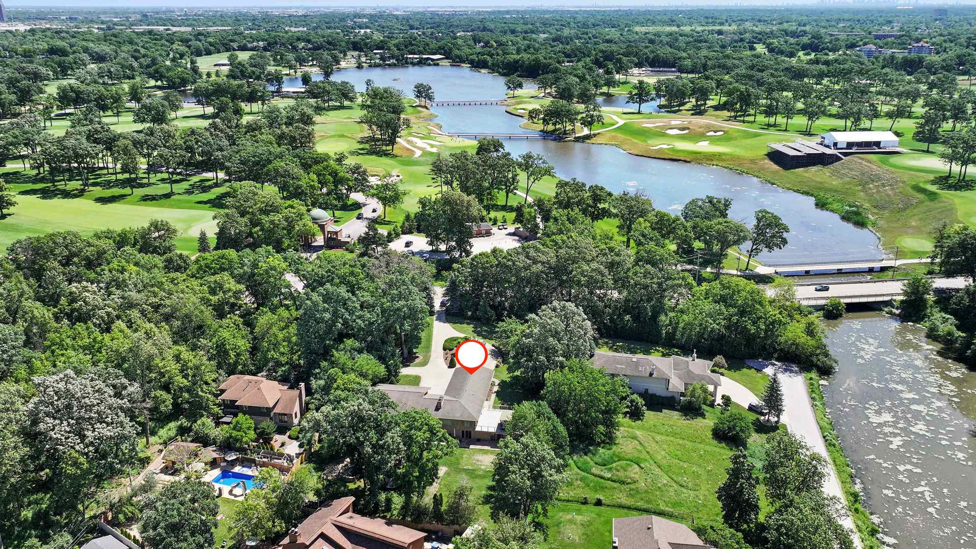 5N750 Medinah Road Medinah, IL 60157 - Photo 47 of 53 an aerial view of a houses with a lake view