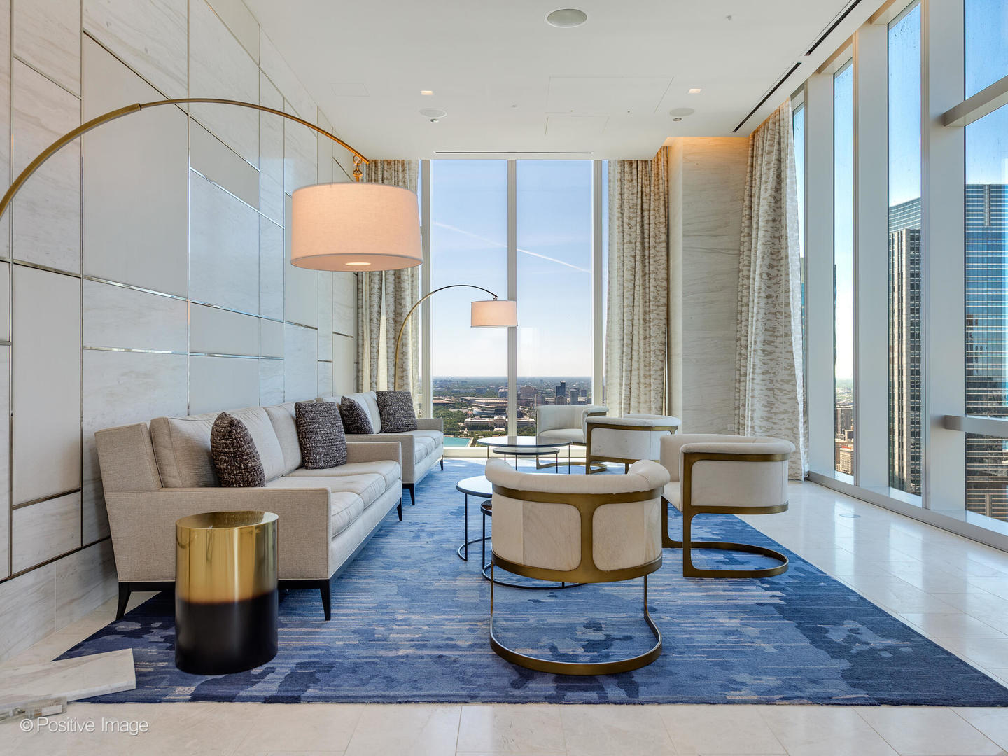 363 East Wacker Drive, Unit 2204 Chicago, IL 60601 - Photo 8 of 13 a living room with furniture and a large window