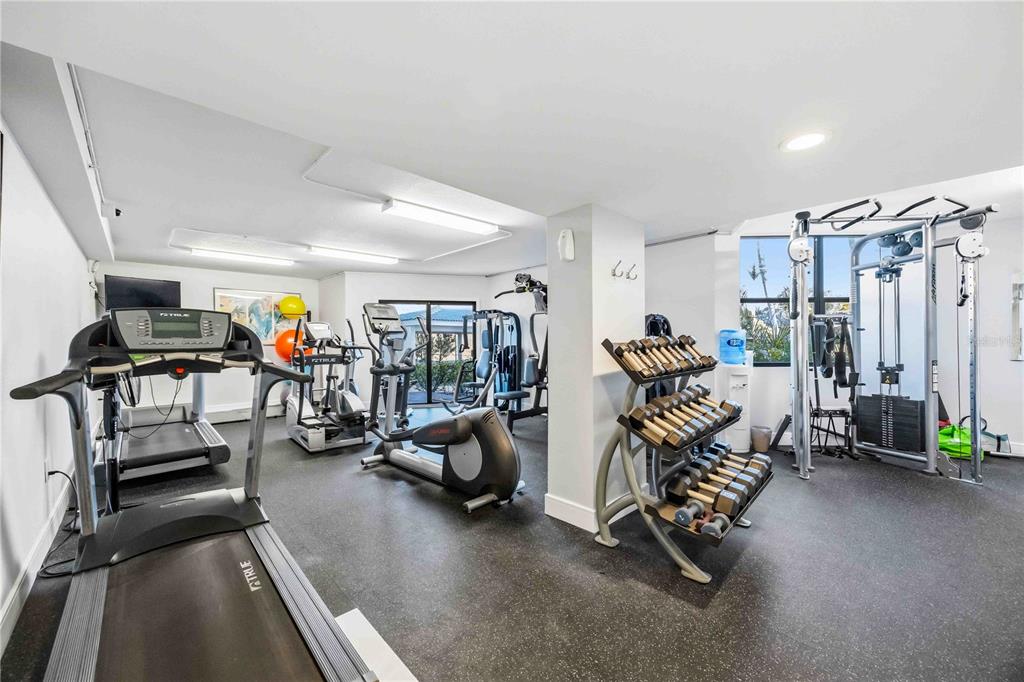 1050 Longboat Club Road, Unit 301 Longboat Key, FL 34228 - Photo 41 of 57 a view of a room with gym equipment