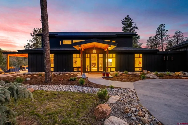 a view of a house with entertaining space