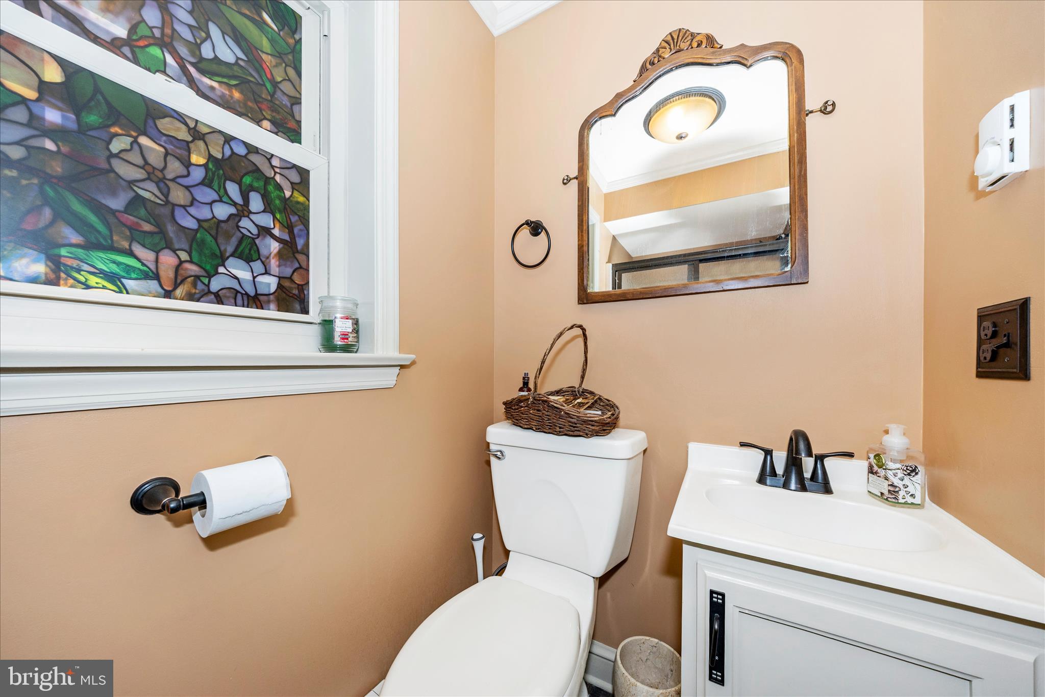 13008 Still Meadow Road Smithsburg, MD 21783 - Photo 38 of 60 a bathroom with a toilet a sink and mirror
