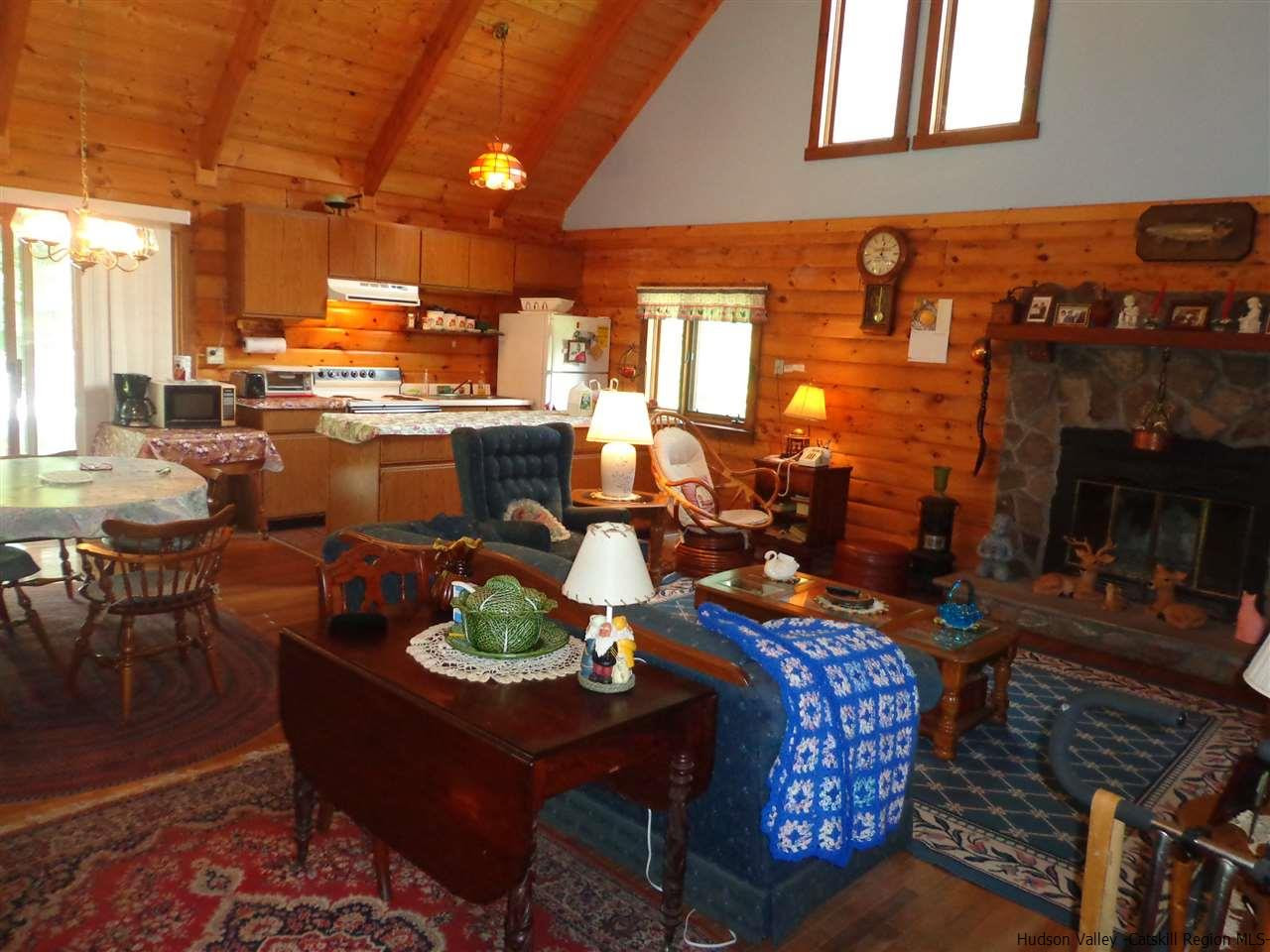 60 Rudy Frank Road Shandaken, NY 12480 - Photo 6 of 19 a living room with furniture a rug and a fireplace