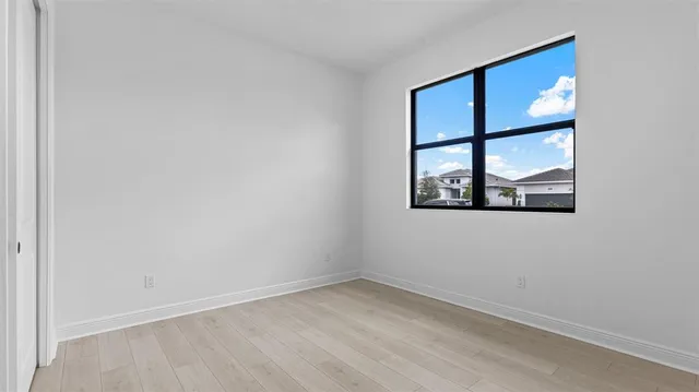 an empty room with a window