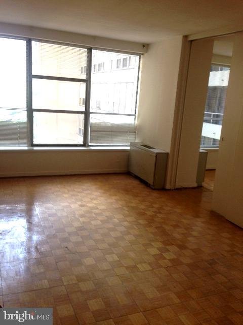 an empty room with a window